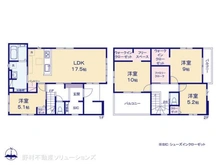 【埼玉県/所沢市大字上安松】所沢市大字上安松 新築一戸建て 間取り図