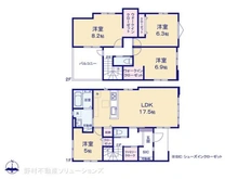 【埼玉県/所沢市大字上安松】所沢市大字上安松 新築一戸建て 間取り図