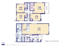 【東京都/清瀬市野塩】清瀬市野塩1丁目 新築一戸建て 間取り図