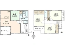 【埼玉県/川口市上青木西】川口市上青木西1丁目　戸建 間取り図