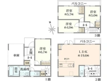 【埼玉県/蕨市中央】蕨市中央7丁目新築戸建 間取り図