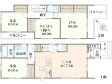 【埼玉県/さいたま市緑区東浦和】さいたま市緑区東浦和6丁目　新築戸建 間取り図