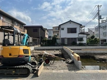 【埼玉県/川口市戸塚東】川口市戸塚東新築戸建　3号棟 建築中の外観