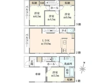 【埼玉県/川口市戸塚東】川口市戸塚東新築戸建　3号棟 間取り図