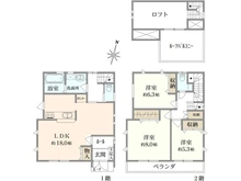 【埼玉県/川口市柳崎】川口市柳崎4丁目中古戸建 間取り図