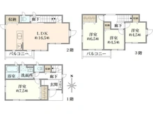 【埼玉県/川口市芝高木】川口市芝高木2丁目　戸建 間取り図