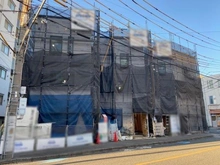 【埼玉県/さいたま市浦和区高砂】さいたま市浦和区高砂4丁目新築戸建　A号棟 建築中の外観：全3区画　左側部分