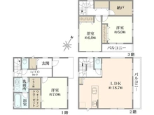 【埼玉県/さいたま市桜区西堀】グリーンガーデン中浦和5期 C 新築戸建 間取り図