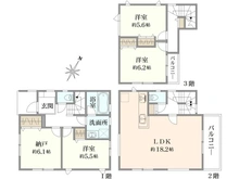 【埼玉県/さいたま市桜区西堀】グリーンガーデン中浦和5期 D 新築戸建 間取り図