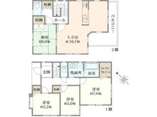 【埼玉県/さいたま市浦和区東岸町】さいたま市浦和区東岸町　戸建 間取り図