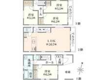 【埼玉県/さいたま市浦和区上木崎】さいたま市浦和区上木崎8丁目新築戸建　2号棟 間取り図