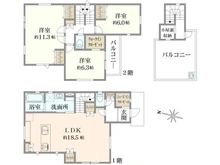 【埼玉県/さいたま市見沼区大字南中野】さいたま市見沼区大字南中野 新築戸建 B号棟 間取り図