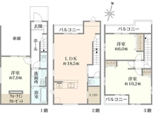 【埼玉県/さいたま市南区四谷】さいたま市南区四谷3丁目 1号棟 間取り図