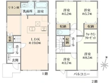 【埼玉県/さいたま市浦和区瀬ヶ崎】浦和区瀬ケ崎5丁目 2号棟 間取り図