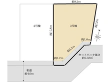 【埼玉県/さいたま市北区植竹町】さいたま市北区植竹町1丁目 新築戸建て 3号棟 区画図