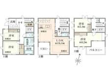 【埼玉県/さいたま市中央区下落合】さいたま市中央区下落合7丁目中古戸建 間取り図