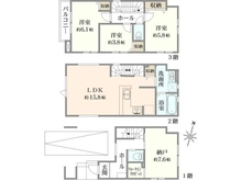【埼玉県/さいたま市浦和区駒場】さいたま市浦和区駒場1丁目　新築戸建て 間取り図