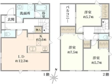【埼玉県/新座市野寺】新座市野寺一丁目新築戸建て4号棟 間取り図