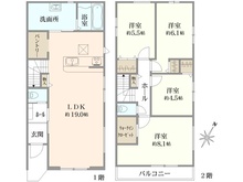 【埼玉県/さいたま市大宮区堀の内町】さいたま市大宮区堀の内町1丁目新築戸建　4号棟 間取り図