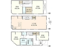【埼玉県/川口市芝富士】川口市芝富士3号棟 間取り図