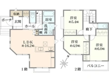 【埼玉県/さいたま市緑区大字三室】さいたま市緑区三室　H号棟 間取り図