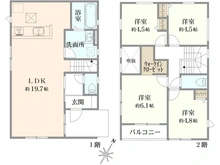 【埼玉県/さいたま市北区宮原町】さいたま市北区宮原町4丁目　1号棟 間取り図