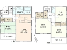 【埼玉県/さいたま市浦和区領家】さいたま市浦和区領家4丁目　中古戸建 間取り図