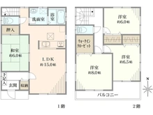 【千葉県/松戸市高塚新田】松戸市高塚新田／戸建 間取り図