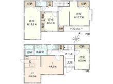 【千葉県/流山市東初石】流山市東初石2丁目／戸建 間取り図