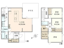 【千葉県/流山市宮園】流山市宮園3丁目 中古戸建 間取り図