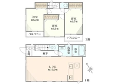 【千葉県/野田市上花輪新町】野田市上花輪新町/中古戸建 間取り図