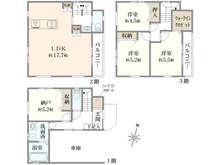 【埼玉県/三郷市鷹野】三郷市鷹野1丁目／戸建 間取り図