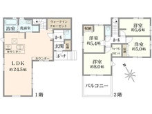 【千葉県/野田市中根】野田市中根1号棟／新築戸建 間取り図