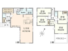 【千葉県/野田市上花輪】野田市上花輪1号棟／新築戸建 間取り図
