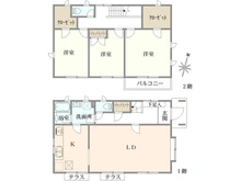 【千葉県/船橋市藤原】船橋市藤原6丁目　中古戸建 間取り図