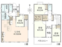 【千葉県/八千代市緑が丘西】八千代市緑が丘西5丁目　中古戸建 間取り図