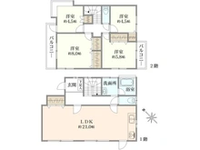 【千葉県/船橋市夏見台】船橋市夏見台3丁目　中古戸建 間取り図