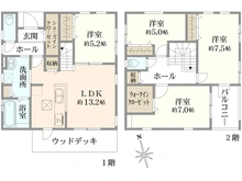 【千葉県/船橋市飯山満町】船橋市飯山満町3丁目　中古戸建 間取り図