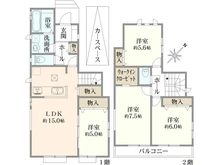 【千葉県/千葉市美浜区磯辺】千葉市美浜区磯辺1丁目 新築戸建てA号棟 間取り図