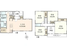 【千葉県/千葉市稲毛区小中台町】千葉市稲毛区小中台町 新築戸建て1号棟 間取り図