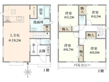 【千葉県/千葉市中央区蘇我】千葉市中央区蘇我5丁目新築戸建てA号棟 間取り図
