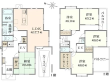 【東京都/練馬区北町】練馬区北町8丁目　中古戸建 間取り図