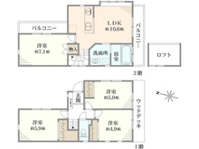 【東京都/板橋区高島平】板橋区高島平五丁目戸建  間取り図