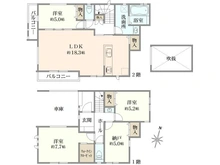 【東京都/北区西が丘】北区西が丘二丁目戸建て 間取り図