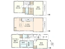 【東京都/江東区亀戸】亀戸7丁目一戸建 間取り図