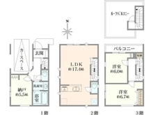 【東京都/江東区大島】江東区大島八丁目　戸建てA号棟 間取り図
