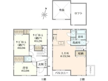【東京都/江戸川区東小岩】葛飾区東新小岩五丁目　戸建て 間取り図