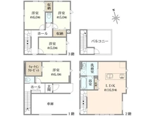 【東京都/江東区東砂】東砂三丁目　新築戸建て 間取り図
