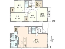 【東京都/狛江市東野川】狛江市東野川1丁目 新築戸建て2号棟 間取り図