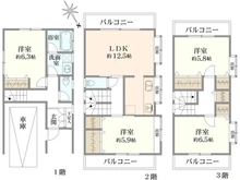 【東京都/板橋区三園】板橋区三園一丁目戸建 間取り図